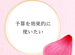 予算を効果的に使いたい